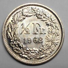 SWITZERLAND 1/2  Franc 1968  BU