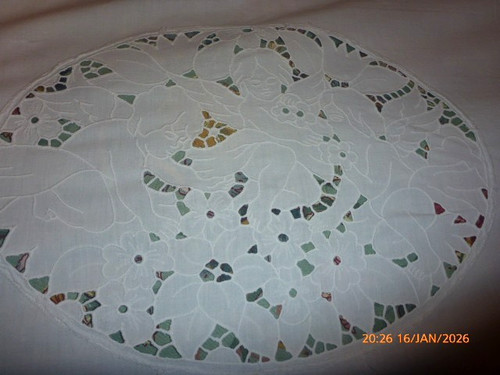 Superb large bed sheet antique - superb,