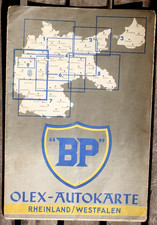 20699 Mappa Stradale Cartina Geografica Olex-Autokarte Renania Westfalen Um 1935