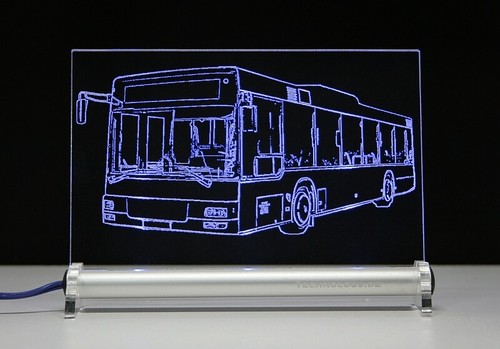 Bus linienbus gravur auf - auf, led