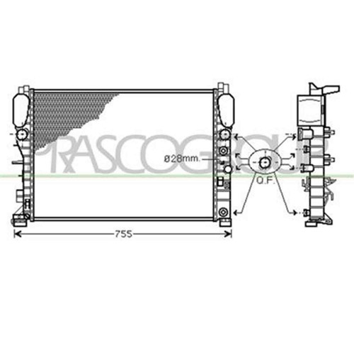 Radiatore per mercedes class - radiatore, e