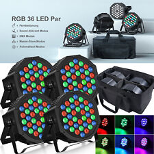 4 pezzi 80 W par faretto RGB 36 LED par + custodia morbida DMX luce palco DJ luce festa