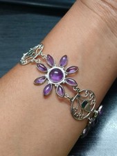 Bracciale floreale in argento