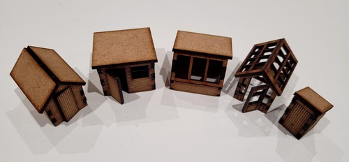 Laser cut shed set - laser,
