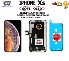DISPLAY  3D IPHONE XS  " SOFT OLED " TOUCH SCREEN FRAME COME ORIGINALE