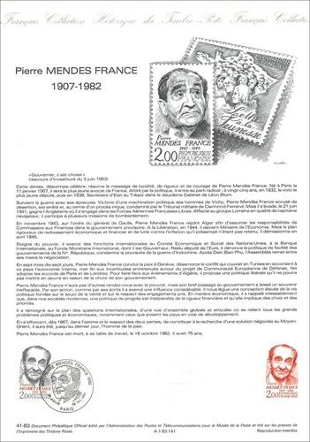 Timbre 1er jour sur document