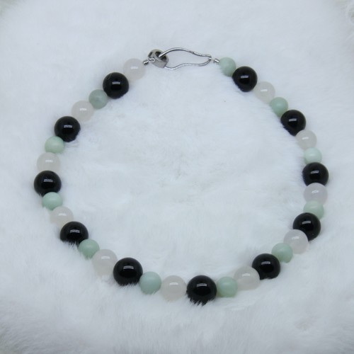 Collana artigianale onice nera