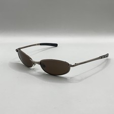 Occhiali da sole nervo ottico bisturi montatura in metallo marrone lenti marroni ovali