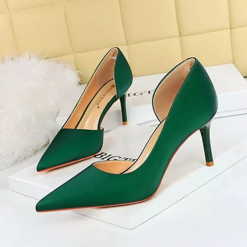 Decolte eleganti verde - decolte, tacco