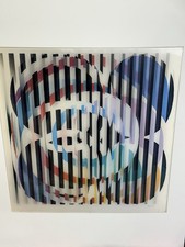 Yaacov Agam Agamografo "Fiori di Mezzanotte" - Numerato 4/99 - Firmato - 15" X 14"