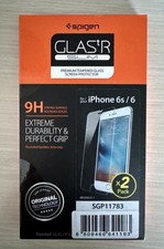 2 X Pellicola Vetro Temperato E 1 Custodia Trasparente Spigen X IPhone 6/6S NEW
