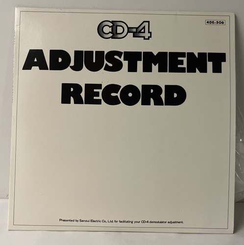 Sansui adjustment record - adjustment,