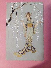 ART  DECO' ART NUVEAU  - ILLUSTRATORE MESCHINI. ARS NOVA DIPINTA A MANO.