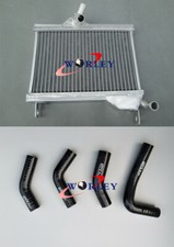 Radiatore alluminio + tubo NERO per Yamaha RZ350 RRZ350 RD350 RD250 1984-1988