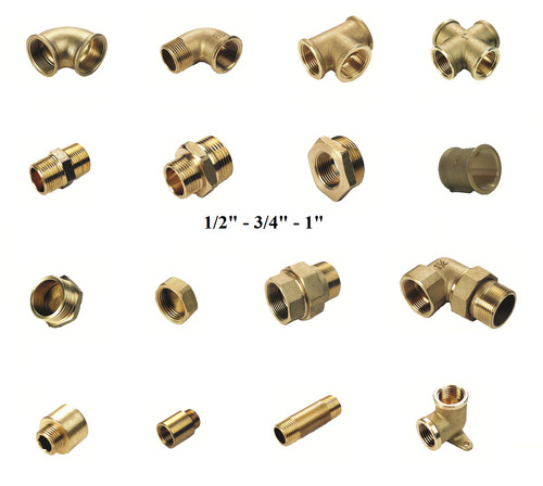 Raccordi ottone giallo 2 - in, 1/2"