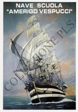 Cartolina Marina Mil Publicard 208: Nave Scuola Amerigo Vespucci  (A. Parducci)