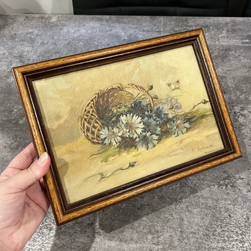 Quadro olio floreale vintage