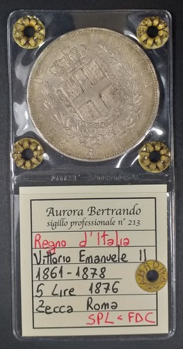 Regno lire scudo - 5, v.e.ii