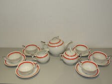 Servizio da tea in porcellana Bavaria elegante design degli anni 50