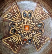 Vintage Céramique LES CYCLADES PIÈCE UNIQUE R. ZOBEL Anduze era Jouve Capron C60