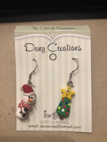 Orecchini natale fimo con - orecchini,