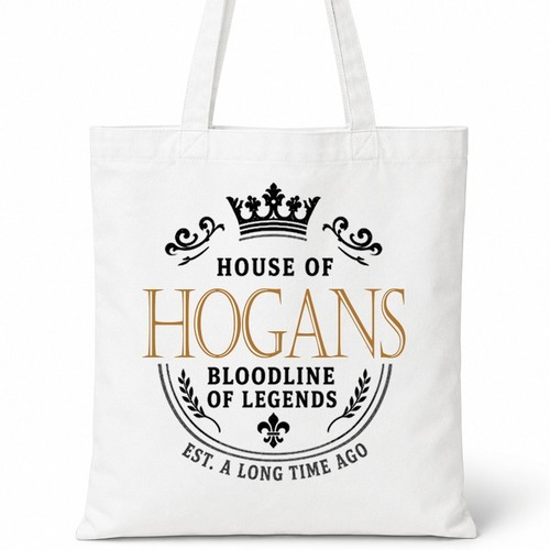 Borsa bianca con nome famiglia