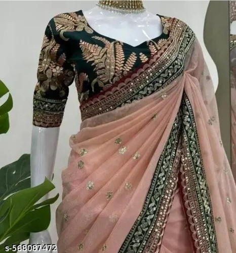 Sari ricamati rete - sari, a