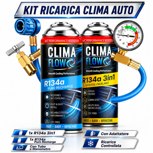 Kit ricarica clima flow auto - ricarica,