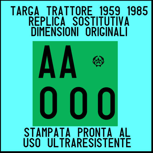 Targa trattore come - targa,