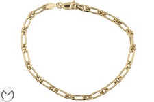 Bracciale Oro giallo 18 kt 750 maglia figaro -553/VE-
