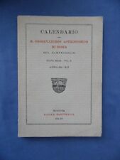 CALENDARIO OSSERVATORIO ASTRONOMICO DI ROMA SUL CAMPIDOGLIO-ZANICHELLI 1934