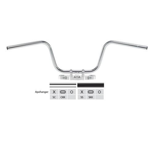 Manubrio acciaio trw custom - in,