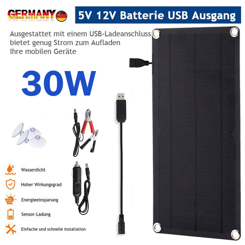 Kit pannello solare 30w - pannello,