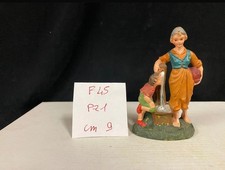 Statuina  presepe vintage in pasta cartapesta 9 cm