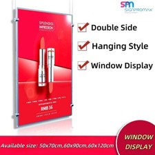 Telaio a scatto retroilluminato led da appendere bifacciale nuovo 50cm x70cm 60x90cm e 60cm x120cm