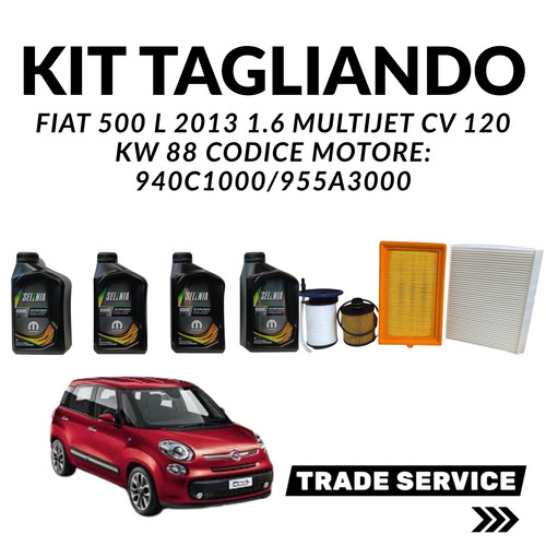 Kit tagliando fiat 500l 6 - kit, 1.6