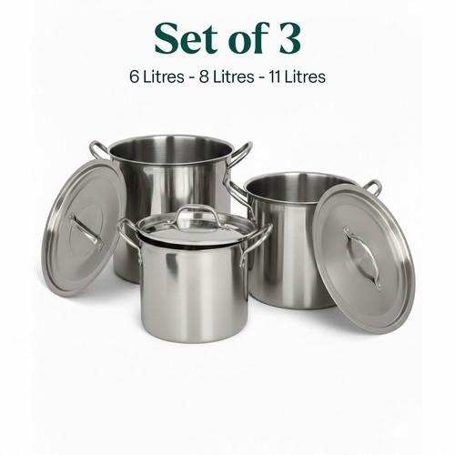 Set pentole stock profonde - stock,