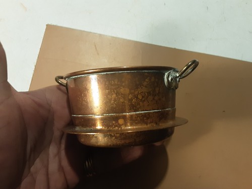 Antico pentolino rame ottone - rame, e