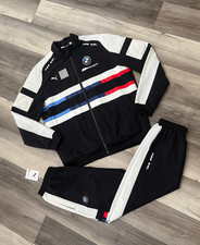 Puma BMW Motorsports Street Uomo Nero Tuta Giacca Grande Felpa Small