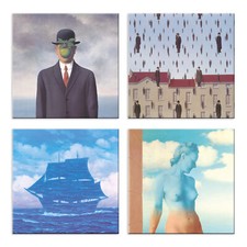Quadri magritte 4 Pezzi Stampa