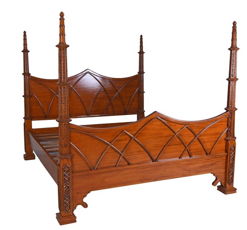 Letto doppio mogano - letto,