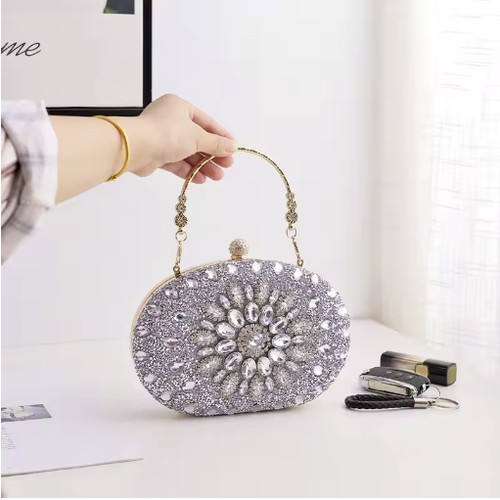 Borsa rotonda oro marca lusso