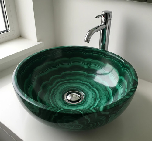 Artigianato malachite bagno - artigianato,