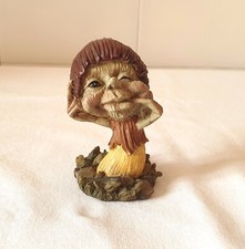 Statuina statuetta originale Pixies vintage da collezione elfo Funghetto resina