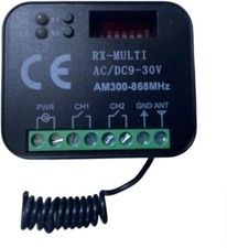 RICEVENTE UNIVERSALE RX RADIO RICEVITORE TLECOMANDI MULTI  12-30V 433 o 868 Mhz 