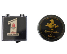 Set spille olimpiche originali Omega Speedmaster 50° anniversario latta e Pechino 2008