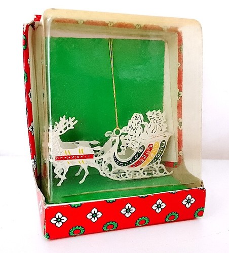 Slitta babbo natale 80s - natale,