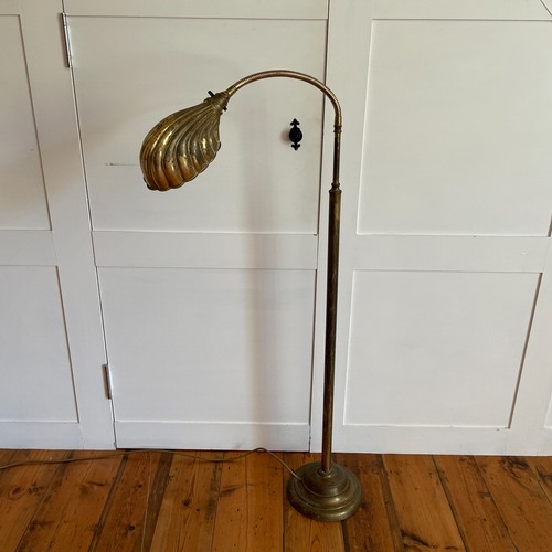 Brass shell floor lamp - shell,