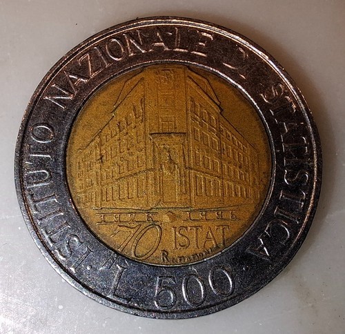 Moneta italia 500 lire - italia,