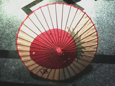 Ombrello Orientale vintage bambù e carta 